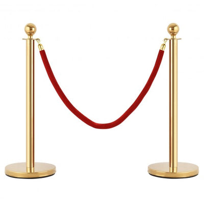 Red Crowd Control Rope with Velvet Rope