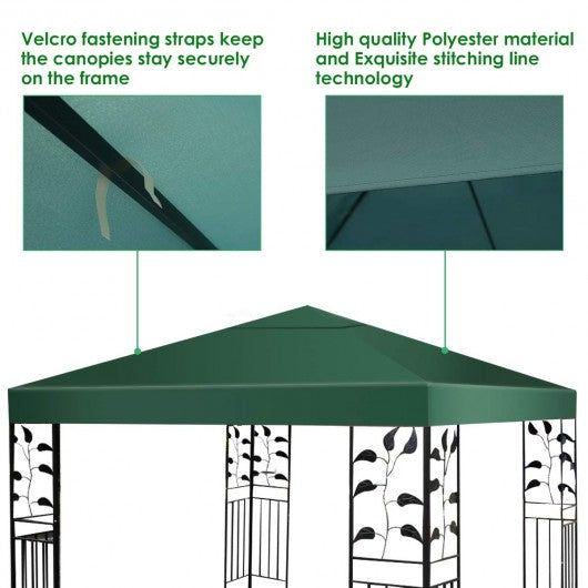 10' x 10' 1-Tier 3 Colors Patio Canopy Top Replacement Cover