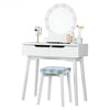 Vanity Makeup Dressing Table with 8 Light Bulbs