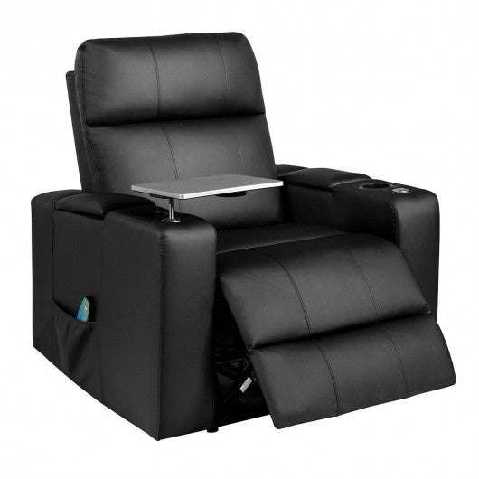 Massage Recliner Chair Seating with Swivel Tray&Remote Control