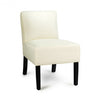 Accent Chair Fabric Upholstered Leisure Chair with Wooden Legs Beige