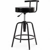 Adjustable Swivel Vintage Bar Stool PU Leather Bistro Pub