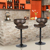 Set of 2 Adjustable Bar Stools Counter Height Chairs