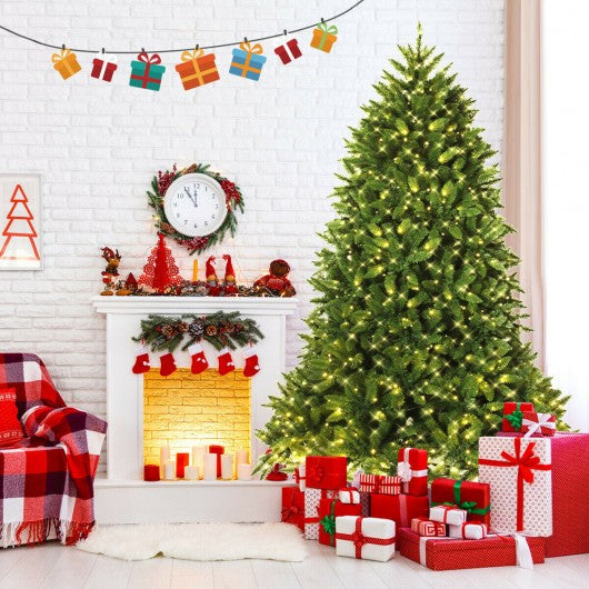7.5 Ft Pre-lit PVC Christmas Fir Tree with 700 LED Light