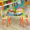 Kids Table and 2 Chairs Set with Cartoon Pattern