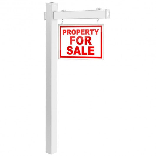 6' Vinyl UPVC Real Estate Sign Post Realtor Yard Sign Post