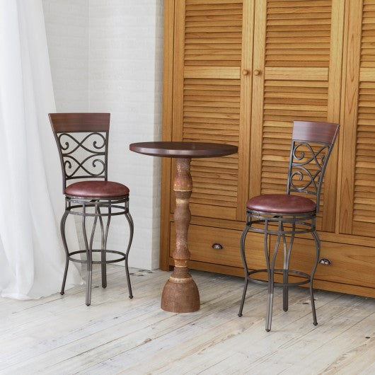 Set of 2 Swivel Padded Bar Stools