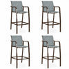 4 PCS Counter Height Stool Patio Chair-Gray