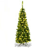 PreLit Hinged Artificial Fir Pencil Christmas Tree