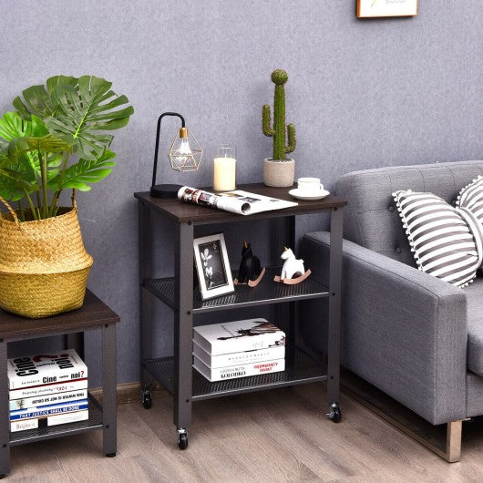 3-Tier Kitchen Utility  Industrial Cart with Storage