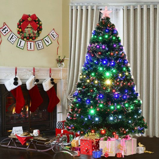 5' / 6' / 7' Multicolor LED Fiber Optic Artificial Christmas Tree-7'