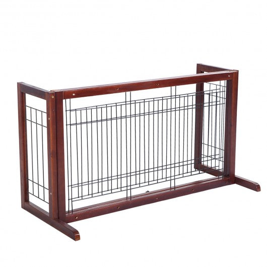 Wood Gate Adjustable Pet Play Fence