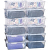 Sturdy Plastic Latch Stack Storage Tubs Box