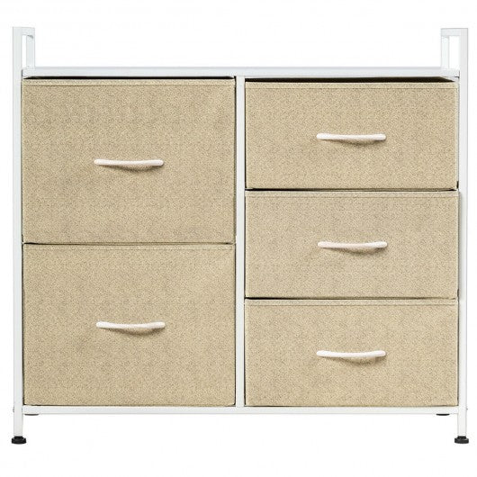 5 Dorm Room Unit Side  Drawers Storage-Beige