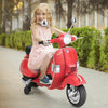 6V Kids Ride on Vespa Scooter Motorcycle with Headlight