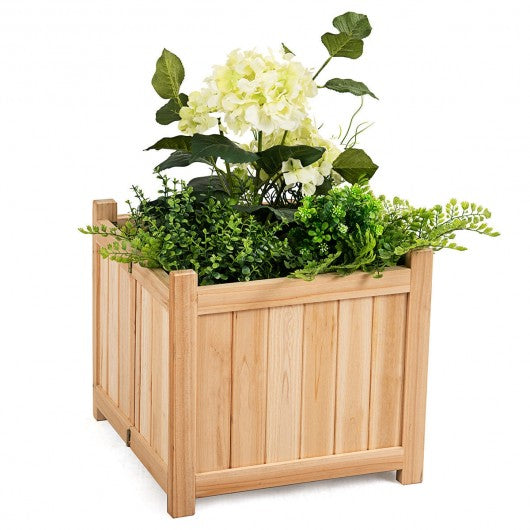 Patio Lawn Folding Garden Square Wood Flower Planter Box