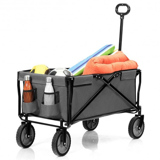 Collapsible Outdoor Utility Wagon Folding Garden Tool Cart