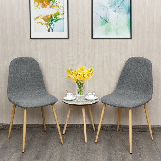 Set of 2 Gray Accent Dining Chairs