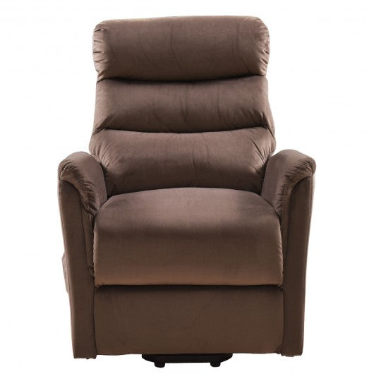 Electric Fabric Lift Chair Recliner and Footrest /w Remote Control