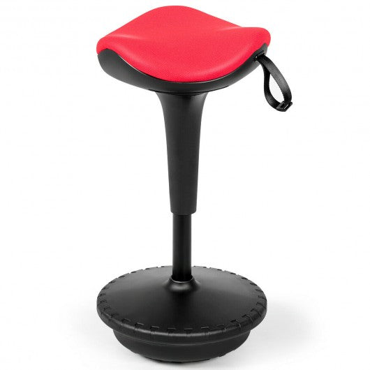 Adjustable Swivel Sitting Balance Wobble Stool Standing Desk Chair