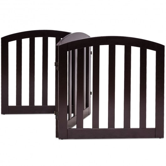 24'' Configurable Folding Standing 3 Panel Wood Pet Fence