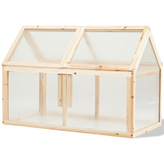 Outdoor Indoor Garden Wooden Cold Frame Greenhouse