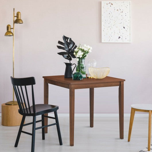 Dining Table Mid Century Square with Solid Wooden Legs