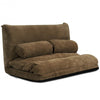 6 Position Adjustable Sleeper Lounge Couch with 2 Pillows