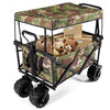 Collapsible Garden Folding Wagon Cart with Canopy