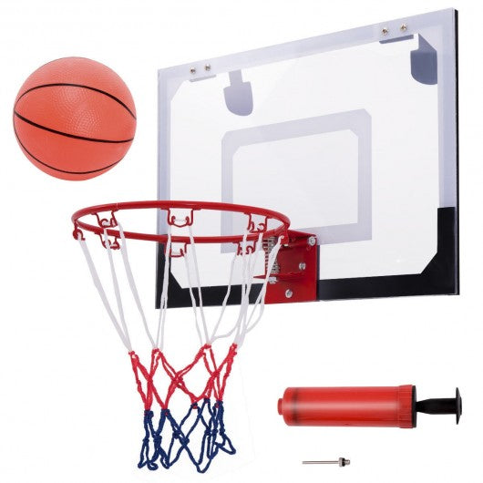 Over-The-Door Mini Basketball Hoop Includes Basketball & Hand Pump