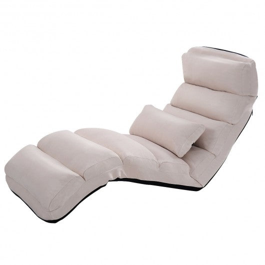 Stylish  Folding Lazy Sofa Chair with Pillow