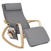 Relax Adjustable Lounge Rocking Chair with Pillow & Pocket