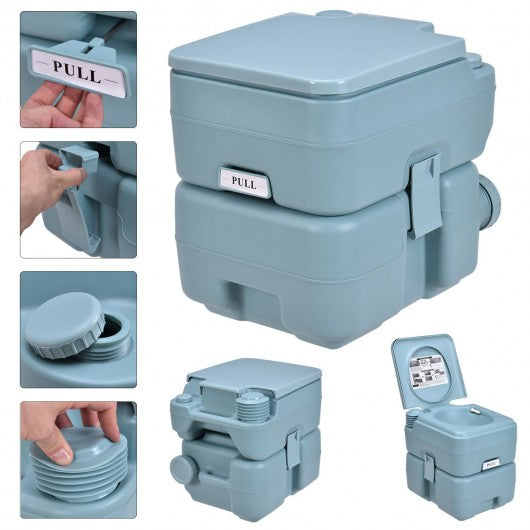 5 Gallon 20 L Outdoor / Indoor Potty Commode Portable Flush Toilet