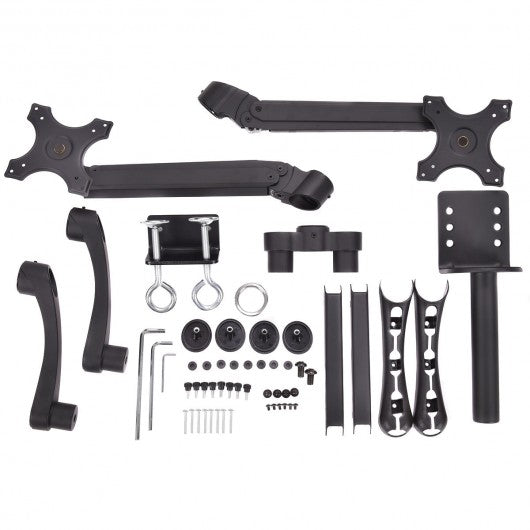 Dual LCD Monitor Spring Arms TV Bracket Desk Mount Stand 2 Screens