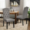 Set of 2 Tufted Upholstered Dining Chair-Gray