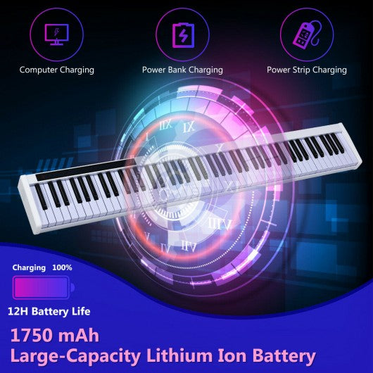 88 Key Portable Electronic Piano with Bluetooth and Voice Function