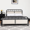 Queen size Metal Bed Frame Platform Bed Upholstered Panel