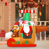 6Ft Long Inflatable Santa Claus Flying Airplane