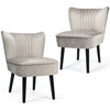 Set of 2 Armless Upholstered Leisure Accent Chair