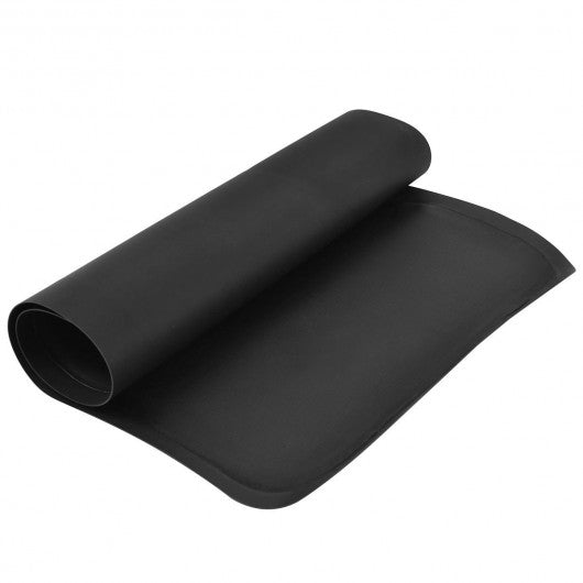 Black Rectangle Barber Salon Floor Mat