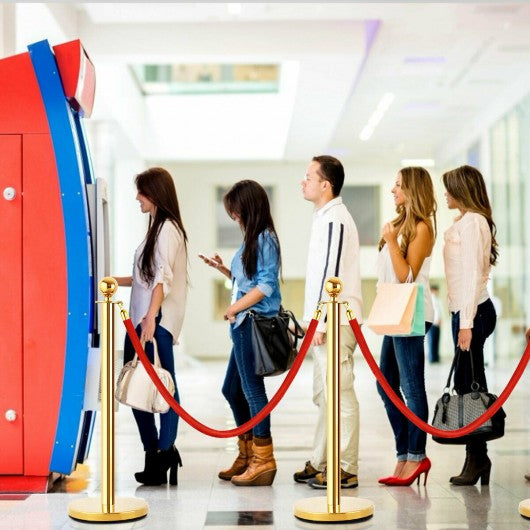 2pcs Barrier Crowd Control Stanchion Queue Velvet Rope