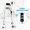 Folding Height Adjustable Walking Frame with Armrest Support