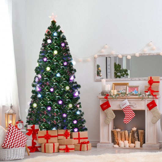 6' / 6.5' / 7' / 7.5' / 8' Fiber Optic Artificial Christmas Tree-7'