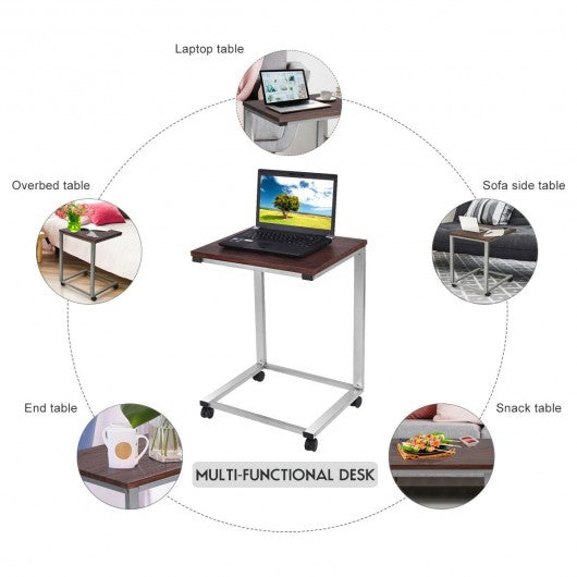 Portable Rolling Stand Sofa Side End Table