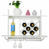 Wall Mount Wine Rack Organizer with Glass Holder