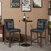 Set of 2  PVC Leather Bar Stools