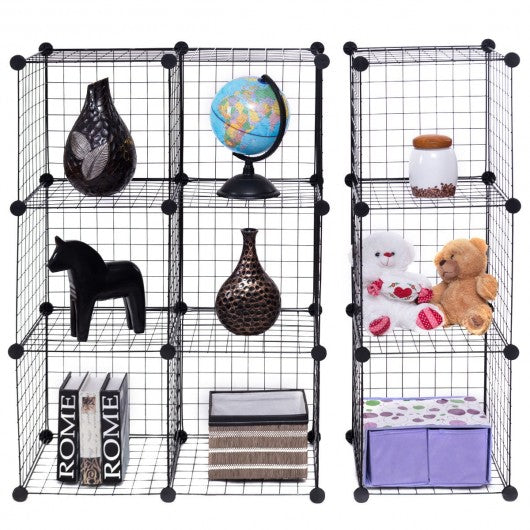 DIY 12 Cube Grid Wire Cube Shelves
