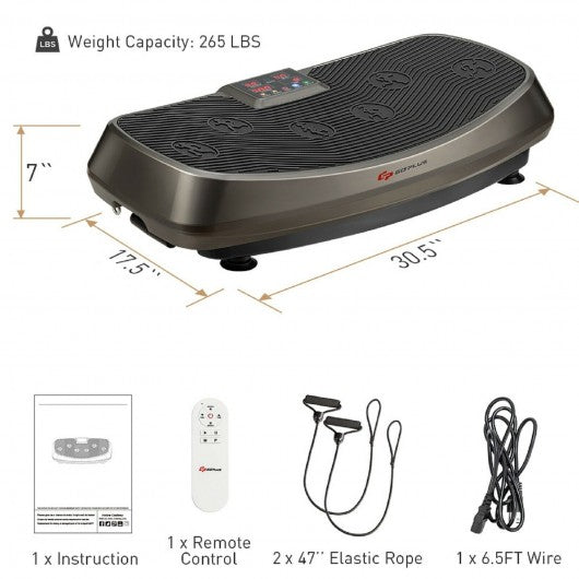 Vibration Plate Exercise Machine with Loop Bands Home
