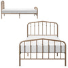 Twin Size Metal Bed Frame with Headboard & Footboard