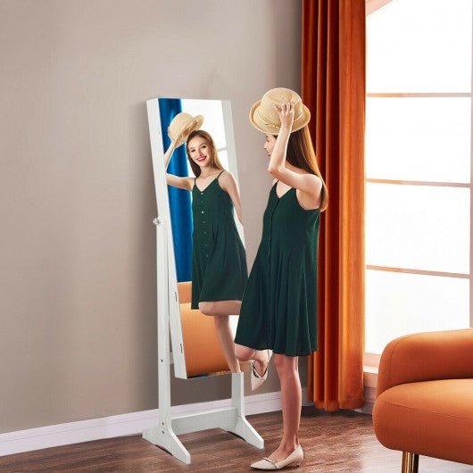 Jewelry Cabinet Armoire Lockable Standing Storage Organizer